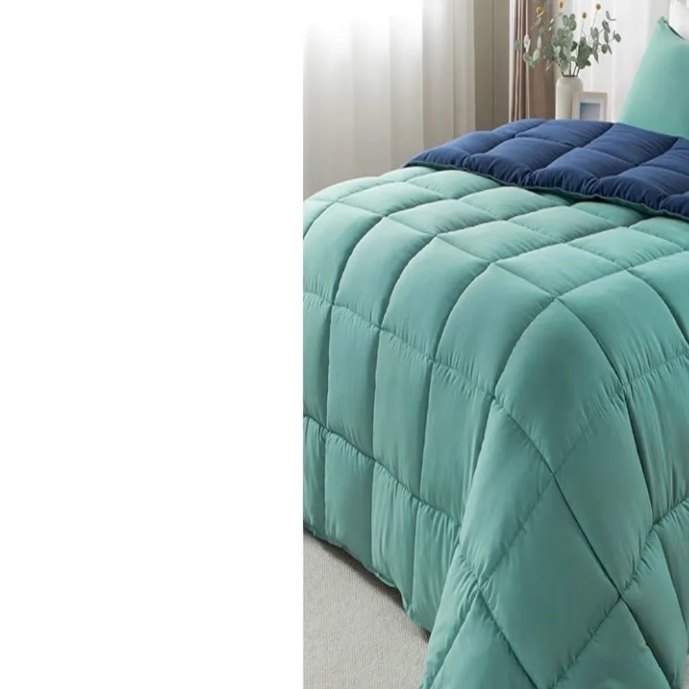 KASENTEX Queen Comforter Set – Reversible Dual Color – Goose Down Alternative